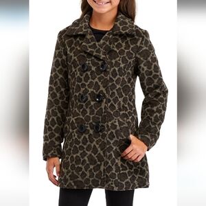 💐💐Me Jane Leopard Print Fleece Coat. Large Youth.